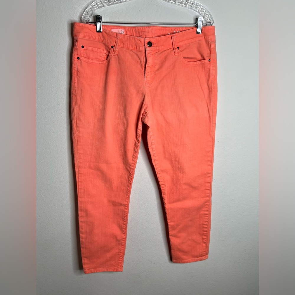 GAP 1969 Always Skinny Denim Jeans Women's Size 32 Pink Mid Rise Stretch